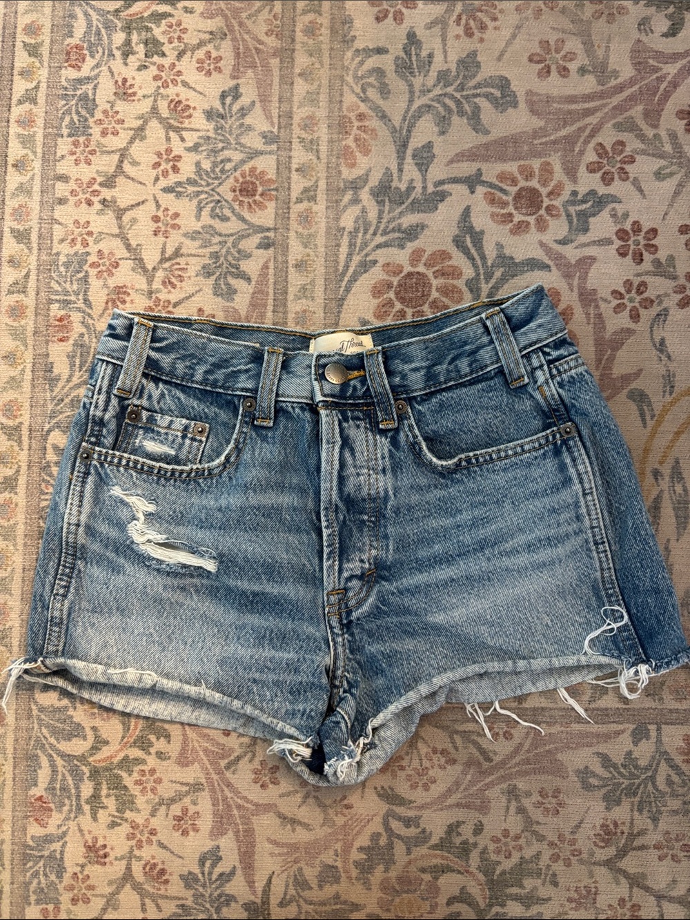 Universal Thread Distressed Light Blue Denim Shorts